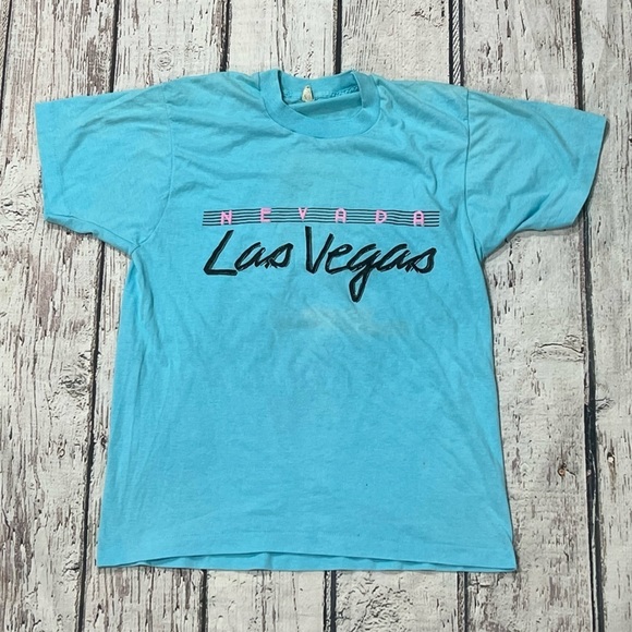 Vintage 1980s Las Vegas Tourism Destination Screen Stars Single Stitch Tshirt - Picture 1 of 5